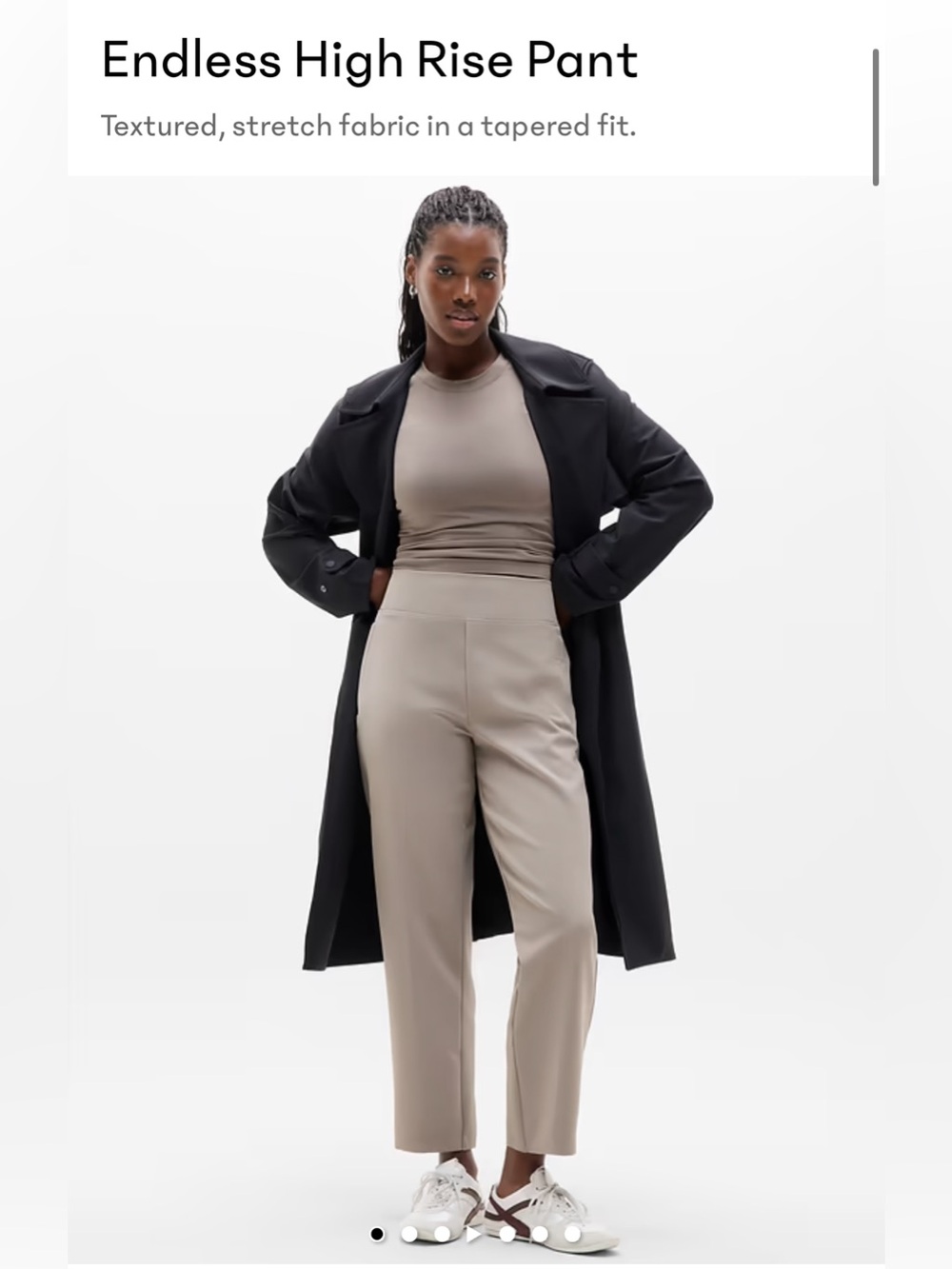 Athleta Endless High Rise Pants in Mortar Mushroom. NWOT